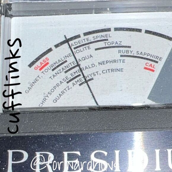 Vintage Stone Cufflinks with Goldtone Chain - Picture 11 of 12